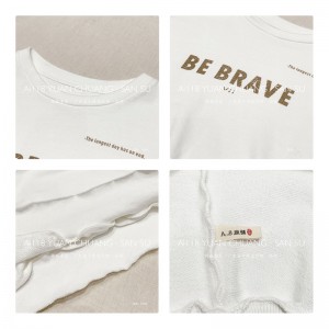 мягкий дизайн простой круглый воротник стиль сшить рукава стиль чистый цвет хлопчатобумажного льна туба заказ 12622 спортивная ру...