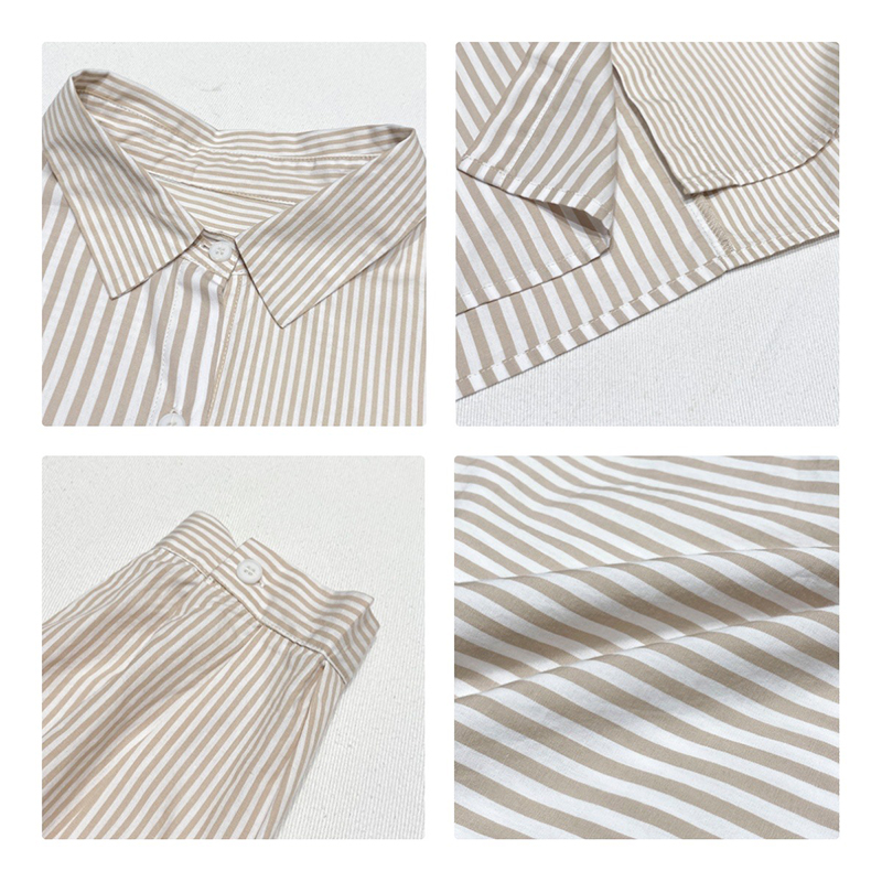 облегчённый дизайн простой мода досуг чистый цвет полосы решетка большой код заказ 17835 вертикальные полосатые рубашки