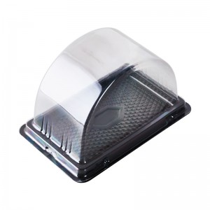 Одноразовые пищевые нетоксичные блистерные коробки изогнутые прозрачные коробки для торта на вынос, упаковка для десертов