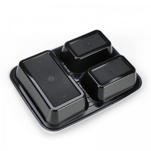 Одноразовый круглый полипропиленовый пластиковый контейнер для доставки еды, пластиковый контейнер для хранения, упаковка для ...