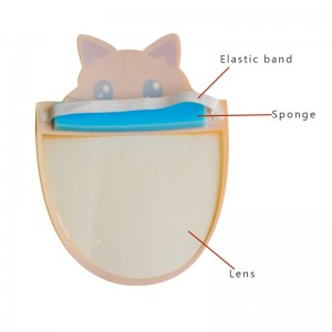 Защитный защитный козырек на все лицо, козырек для лица, эластичный защитный экран для лица, прозрачный для детей