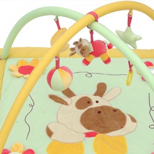 Квадратный коврик-корова