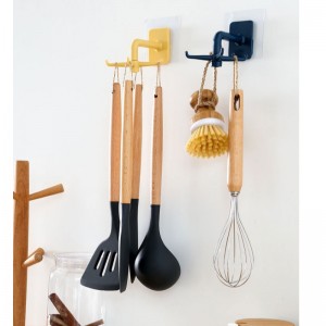 JASON Кухонный поворотный крючок с отверстием - без следов хранения многофункциональный крючок для ванной