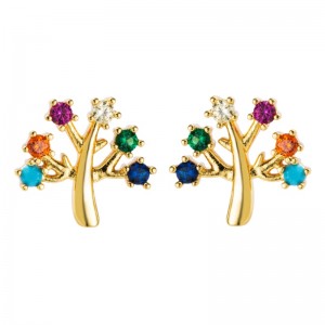 Европейская и американская медь-покрытые медью реальный золотой микроиннадный цвет циркона ушные гвоздики, персонализированны...