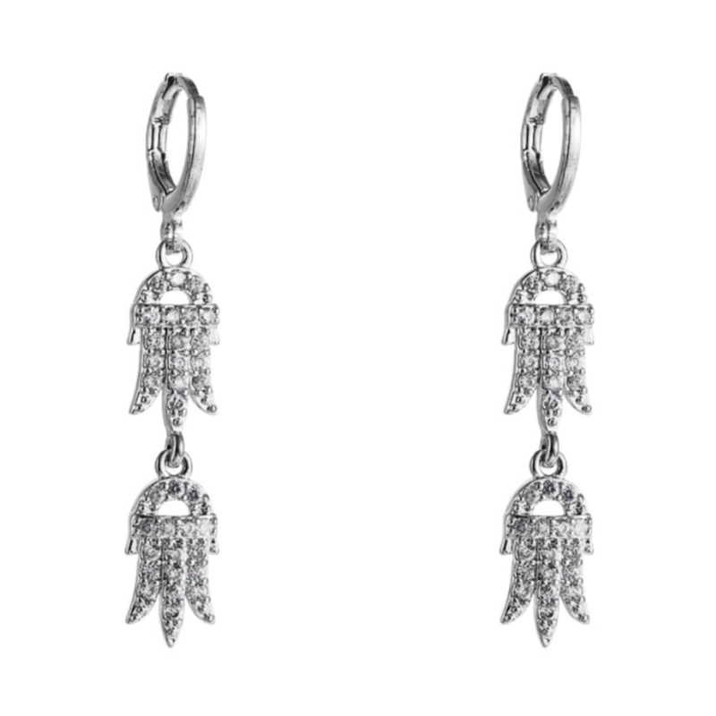 мода в Европе и США полностью с сережками, медная облицовка белый цирконий серьги, женщины пядь, Япония и Южная Корея Упрощенный с...