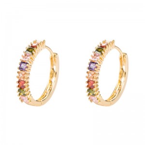 Insives European и американская личность преувеличенные квадратные серьги из циркона Серьги женские Чистые Медь Позолоченные Серьги Се...