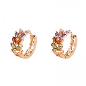 Европейская и американская мода личности личности латунные микроиннатики серьги циркона женские корейские темперамент серьги ...