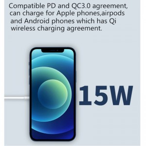 Magnetic Magsafe Беспроводное Зарядное устройство для телефона 15 Вт Портативное Magsafe Зарядное устройство для Apple iPhone 12 11 Pro Максимальная ...