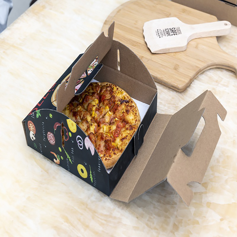 Пользовательский Различный размер портативной печатной пиццы упаковочная коробка для пиццы Repuzeated Pizza коробка пиццы