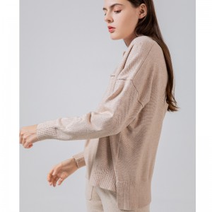 Модная тенденция простая досуг Джокер базовый отворот вязаный крючок отдельной пиджак 68057#