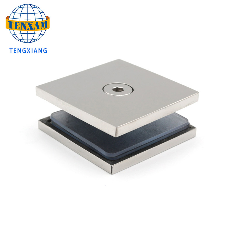 Китайский Производитель Стекло Холдинг Зажимы Chrome 2 * 2 дюймовый Клип Латунный Стекло Дверной Дверь Зажим Дверь&Оконные Шарниры 8-1...