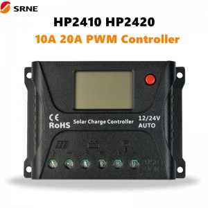 SRNE PWM Солнечная Off-Grid Controller 12V/24V 10A 20A ЖК-ЖК-дисплей MAX 55V для солнечной батареи свинцово-кислотных литий