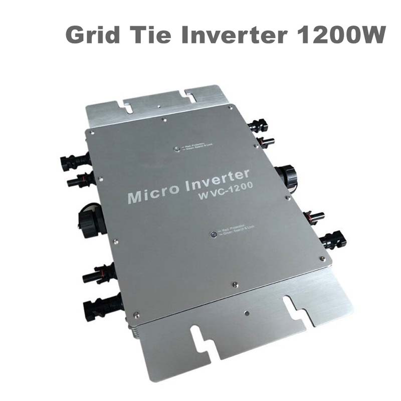 Чистая синусоидальная волна галстука инвертор 1200W 22V-50VDC 80-160VAC водонепроницаемый IP65 микроинвертор для системы солнечного MPPT