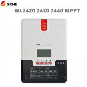 Srne MPPT Контроллер солнечного заряда 20A 30A 40A 12V24V ЖК-носитель Max100V Panelr Регулятор панели для Off-Grid Liver Cyalce Gel Li-Ion