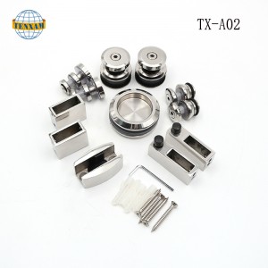 Верхняя висит с раздвижными дверными роликовыми колесами, стеклянная раздвижная душевая дверь роликовая система