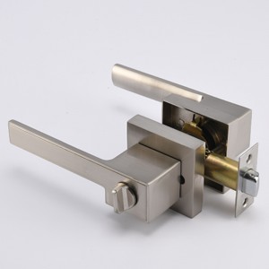 S7809 Современная квадратная дверная рычаг уединения для спальни или ванной комнаты, ручки для дверей без ключа, установленные в ат...