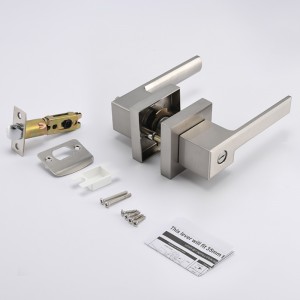 S7809 Современная квадратная дверная рычаг уединения для спальни или ванной комнаты, ручки для дверей без ключа, установленные в ат...