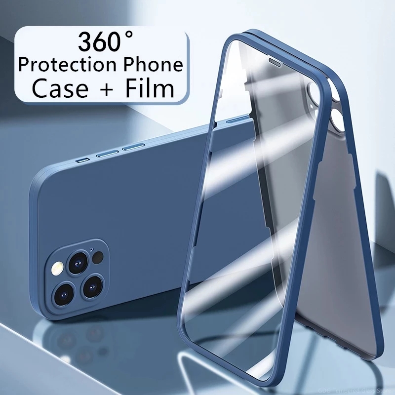 Новый 360 Полный чехол для телефона с экраном Protection Integrated Screen Cover Flane для iPhone 12 Pro Max