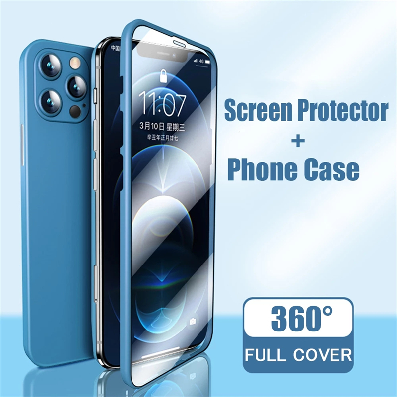 Новый 360 Полный чехол для телефона с экраном Protection Integrated Screen Cover Flane для iPhone 12 Pro Max