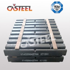 Части дробилки локомо C125B, тарелка челюсти фиксированные, челюсть подвижный