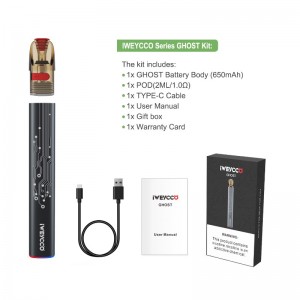 IweyCCO Ghost Vape 650mah 12w Pod Kit Electronic сигарета 2ml картридж испаритель для вас