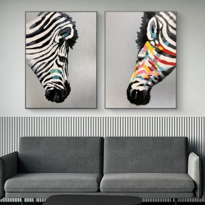 Оптом высококачественный чистый ручной роспись холст живопись семьи живопись животным живопись маслом