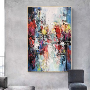Сделанный вручную простую абстрактную ручную роспись входной масляной живописи Домашнее декоративное искусство Работа на холсте