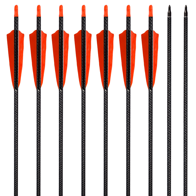 Elong Outdoor 110245 ID6.2mm SP500 3K углеродная стрелка с перью стрельбы из лука