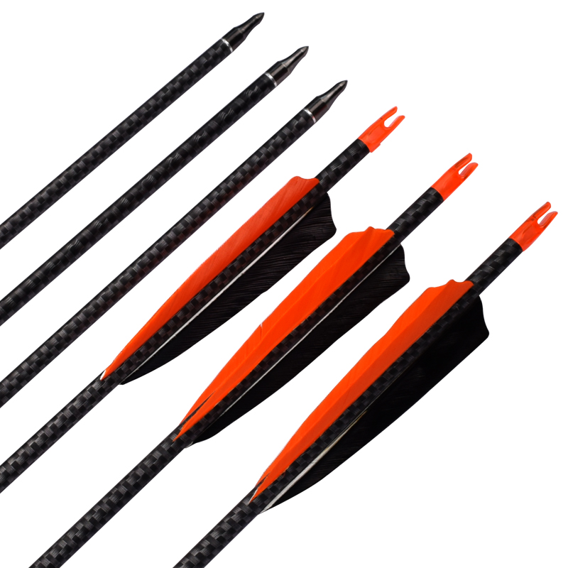 Elong Outdoor 110245 ID6.2mm SP500 3K углеродная стрелка с перью стрельбы из лука