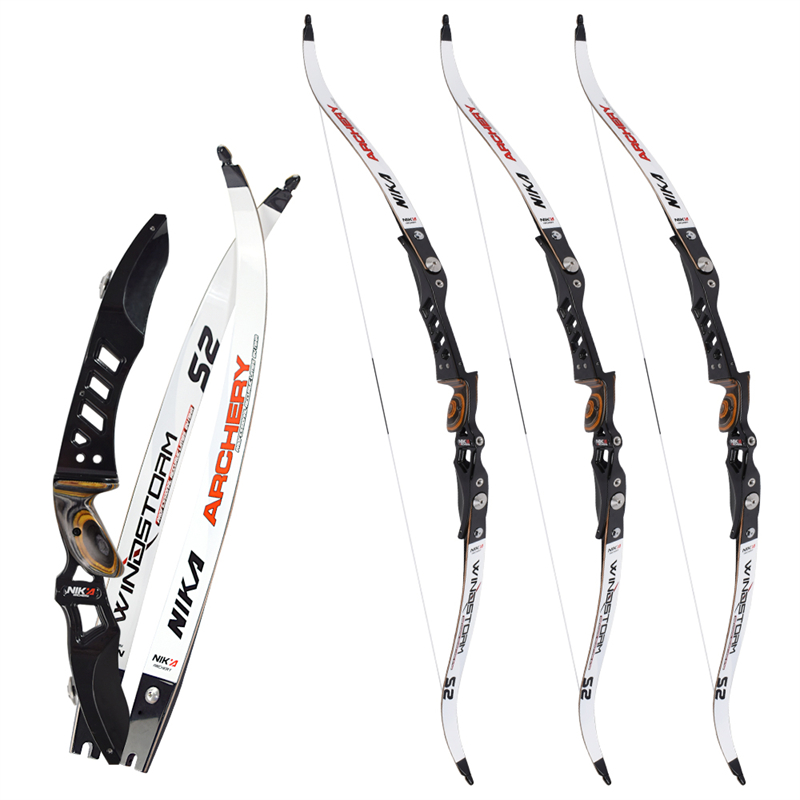 Nika Argery 210018 64 -дюймовый RH ILF Recurve Bow Busur Recurve для тренировки на открытом спортивном спорте.