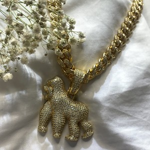 Личность короля Kong ревущий горилла циркона кулон