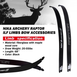 Nika Archeryery 270007 25H @ 68 дюймов ILF Archery Recurve Bow Lightb для восстания лук набор целевой охоты и стрельбы