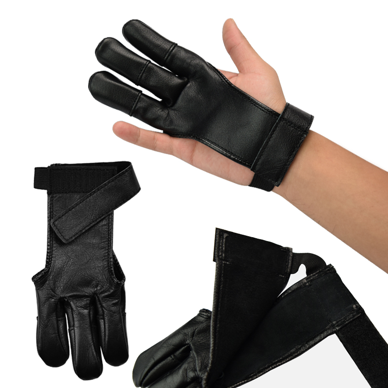 Elong Outdoor 42FT03 Перчатка пальцев для восстания лук черный цвет стрельба стрельба защита пальцев