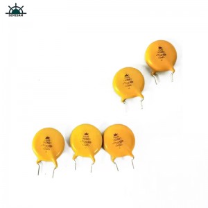 ODM OEM China Arrage Arragester Защитное устройство Желтое Эпоксидная смола Диаметр 14 мм 14D681 Цинк Оксид Варистор Резистор