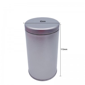 Оконная оловянная оловянная банка в форме пищевого качества для чая (65 мм * 115 мм)