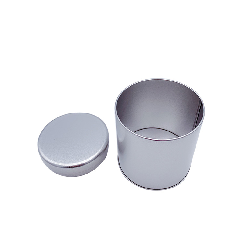 Матовый пищевой сорт Tinplate уплотненные круглые банки серебряные внутренние стопоры крышки чайные банки (90 мм * 90 мм)