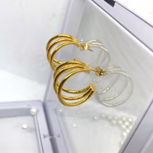 В вакууме из нержавеющей стали 18k/14K серьги