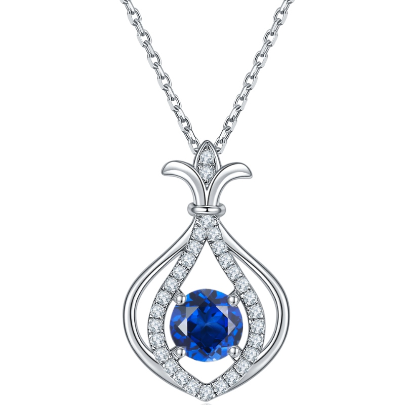 Новые моды ювелирные изделия 925 стерлингового серебра родиевое покрытие кубического циркона кулон ожерелье для женщин подарок