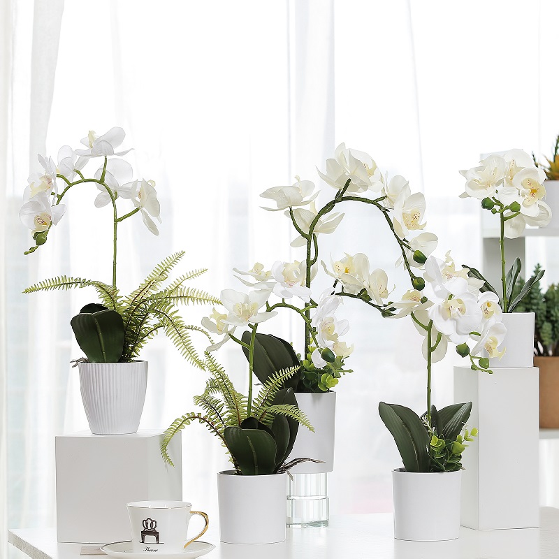Горячие продажи настоящей сенсорной горшечной искусственной орхидеи