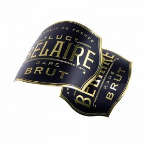 Пользовательская роскошная самоучка E-ALDHEIV E Gold Alumium стикер тиснение личного алюминиевого металлического вина для бутылки красно...