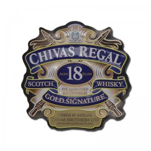 Пользовательская роскошная самоучка E-ALDHEIV E Gold Alumium стикер тиснение личного алюминиевого металлического вина для бутылки красно...