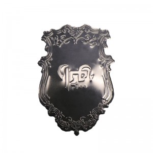 Металлический золотой анодированный индивидуальный алюминиевый парфюмерный стикер