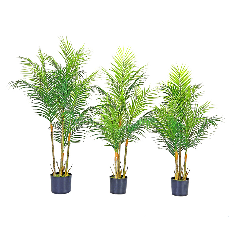 Горячие продажи Поддельные зеленые растения пластиковые искусственные пальмы искусственные растения Phoenix пальмовые пальмы с горшком для украшения дома