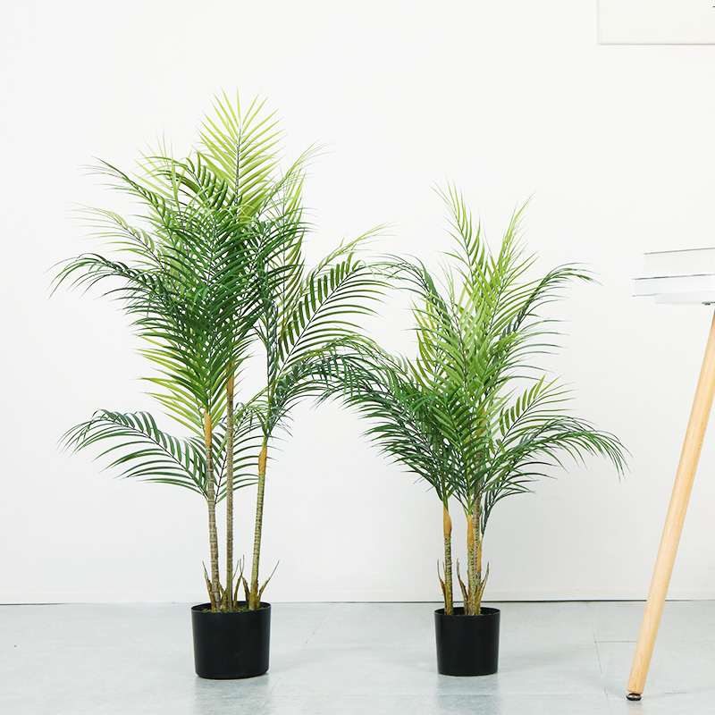 Горячие продажи Поддельные зеленые растения пластиковые искусственные пальмы искусственные растения Phoenix пальмовые пальмы с горшком для украшения дома