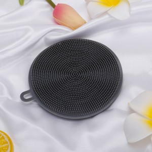 Кухонные аксессуары Силиконовая блюдо Губка, двухсторонняя очистка скруббера