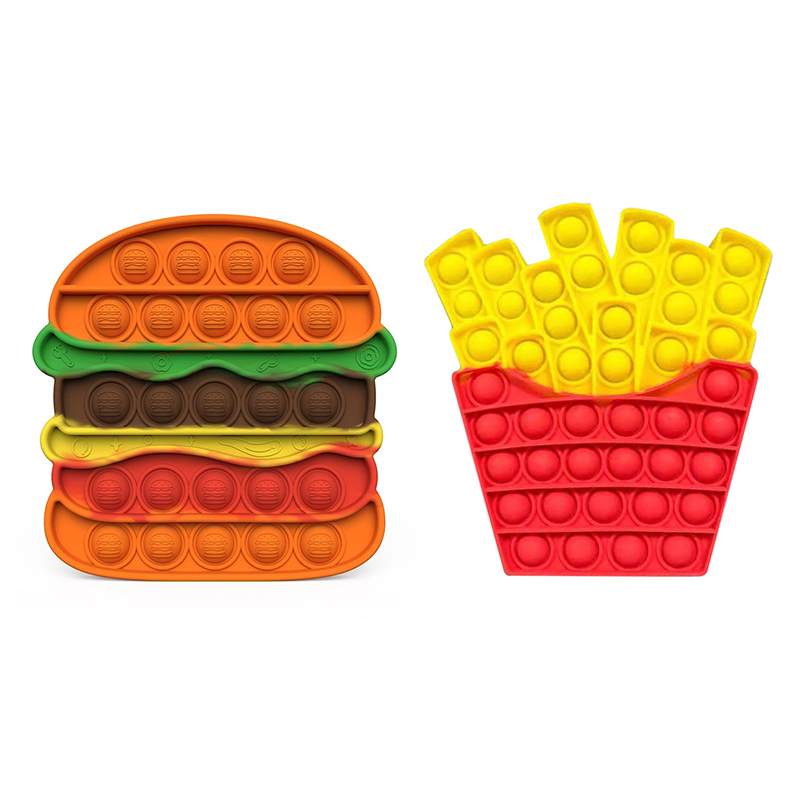Силиконовый толчок пузырька Hamburger Fidget игрушка, аутизм специальный нужд напряженность antiveRess Fidget игрушки
