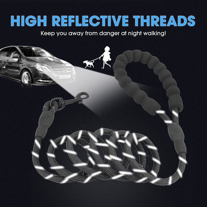 Hot Sale Amazon Hot Sale Heavy Duty Sight Realing Neylon Rail Светоотражающая собака Поводка Pet Lead