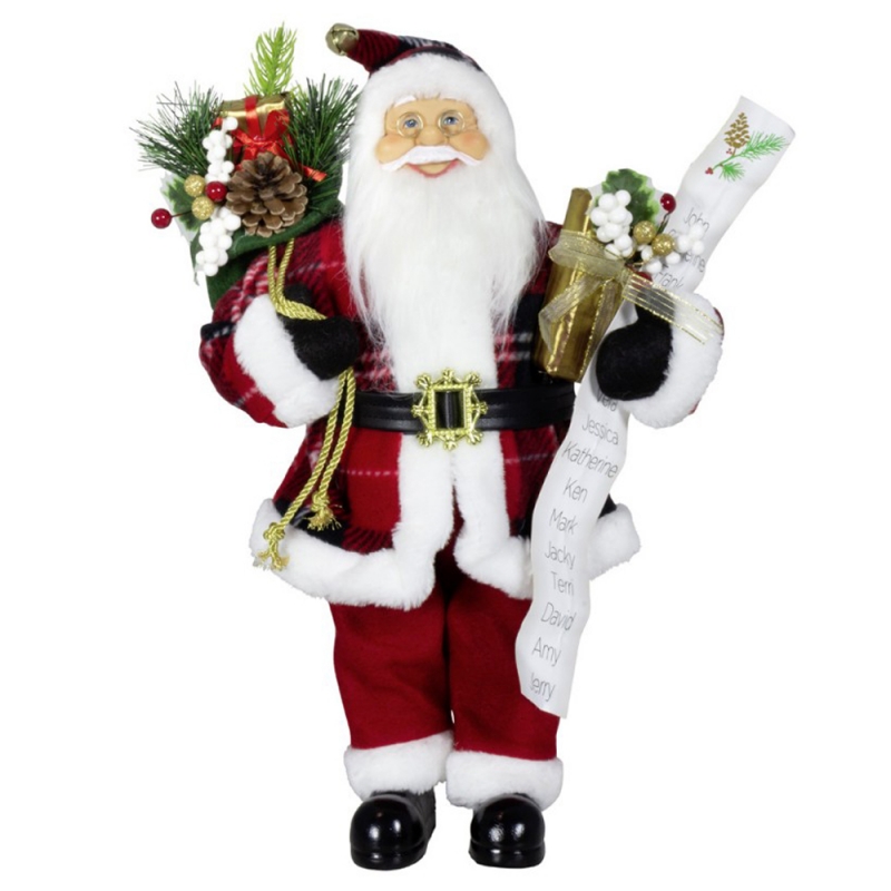 80 см Рождественские украшения Санта-Клауса подарочная сумка Список название Список сосна Конус орнамент Рождество игрушка для дома Навидадский праздник