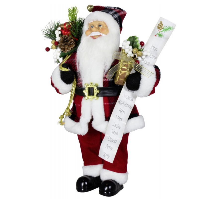 80 см Рождественские украшения Санта-Клауса подарочная сумка Список название Список сосна Конус орнамент Рождество игрушка для дома Навидадский праздник