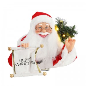 24 \\\\ \\\"дюймовый рождественский летающий анимированный Санта-Клаус с освещением музыкальный орнамент украшения фигурной коллек...